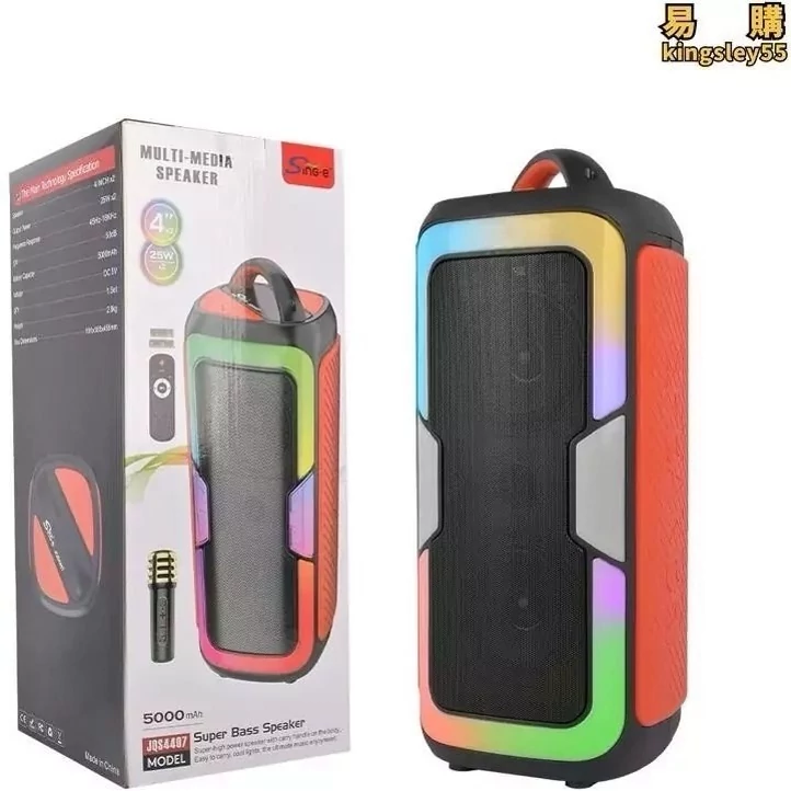 اسپیکر بی سیم قابل حمل Sing-E مدل JQS4407 همراه با میکروفون و کنترل