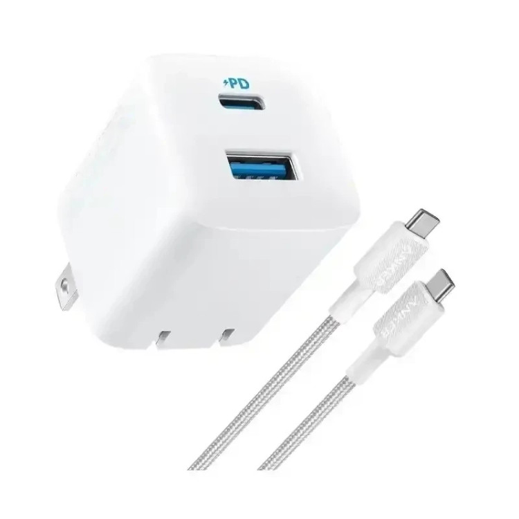 شارژر دیواری دو پورت انکر مدل Anker B2348K21 20W به همراه کابل تایپ سی