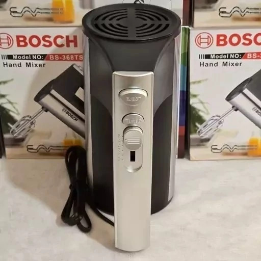 همزن برقی بوش (حک شده) (600w) گیربکسی (توربو) WB-368HM 1