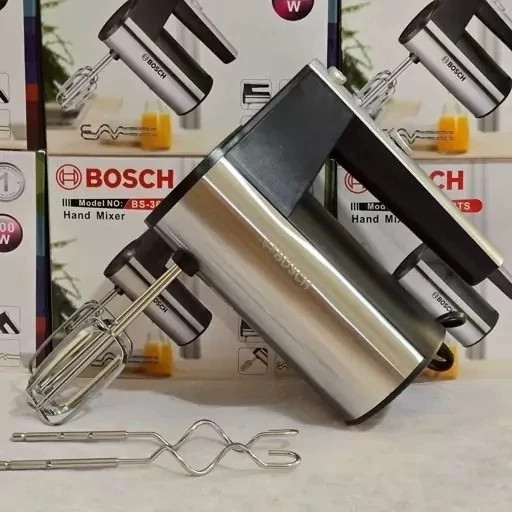 همزن برقی بوش (حک شده) (600w) گیربکسی (توربو) WB-368HM 1