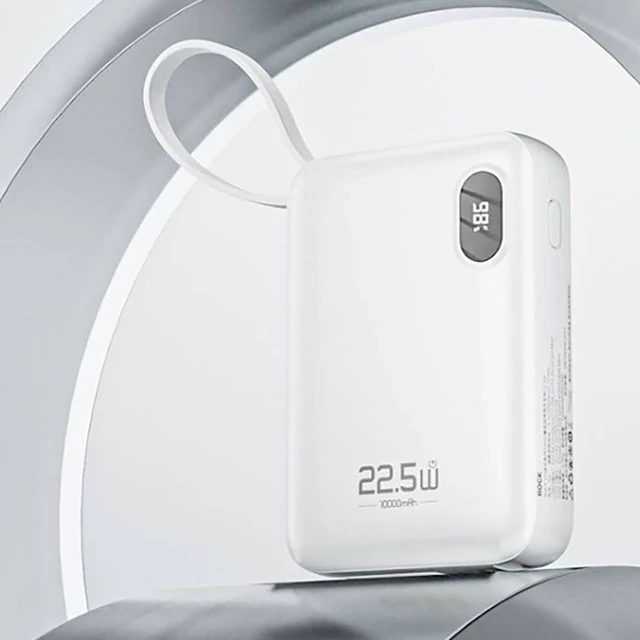 پاوربانک 22.5 وات 10000 راک به همراه کابل تایپ سی و لایتنینگ Y11 ROCK Y11 PD 22.5W