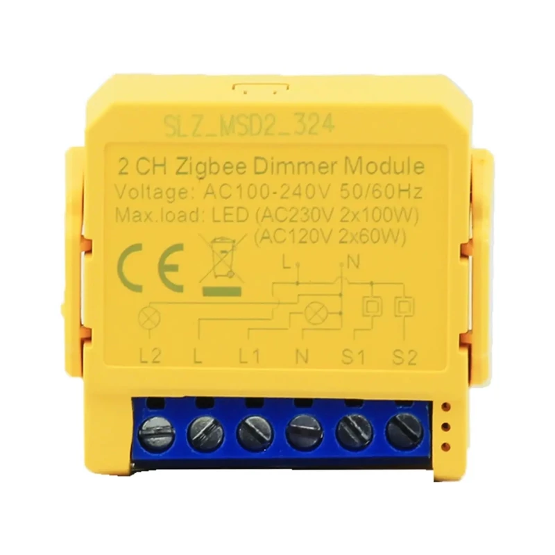 رله سوئیچ هوشمند تویا مدل دو کانال دیمر Zigbee