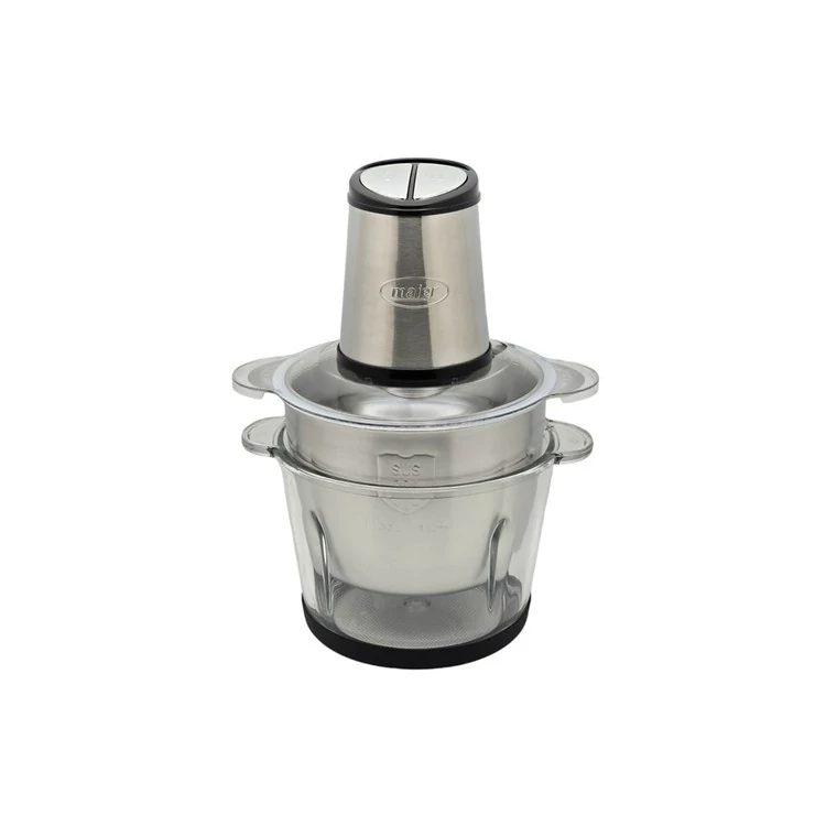 خردکن دوکاسه4+4 لیتری مایر آلمان -6+6 تیغه تیتانیوم طلایی- همراه سیر پوست کن و همزن مدل SL-2024