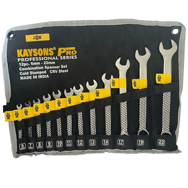 آچار یکسر تخت و یکسر رینگی جاب مدل JB-KAYSOS PRO مجموعه 12 عددی