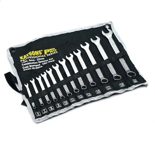 آچار یکسر تخت و یکسر رینگی کیسون مدل 6MM-22MM-12PCS مجموعه 12 عددی