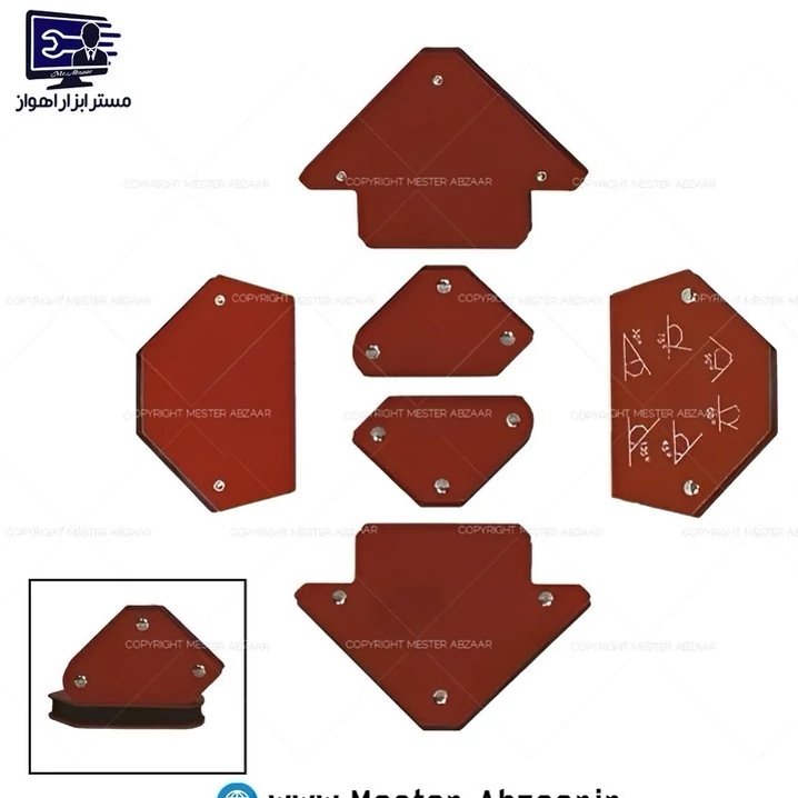 ست گونیا جوشکاری مگنتی 6 عددی وینر مدل W-061MG