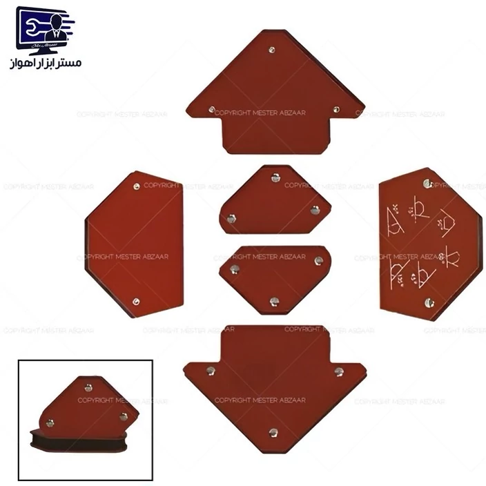 ست گونیا جوشکاری مگنتی 6 عددی وینر مدل W-061MG