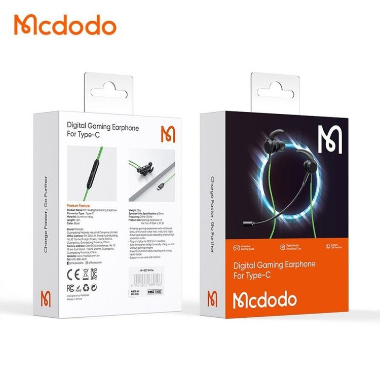 هندزفری سیم دار گیمینگ تایپ سی مک دودو مدل Mcdodo HP-1340 - کد176