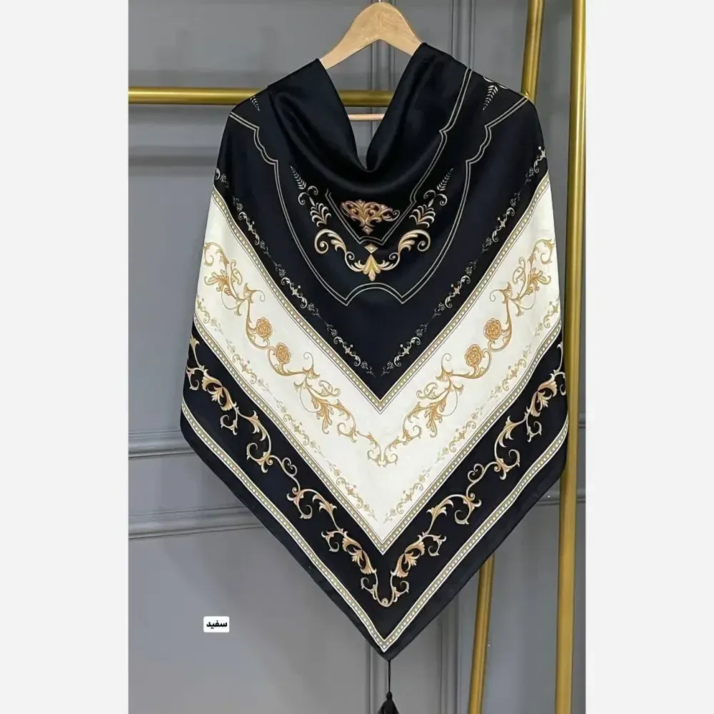 روسری نخی منگوله دار قواره 130 مدل سلینا