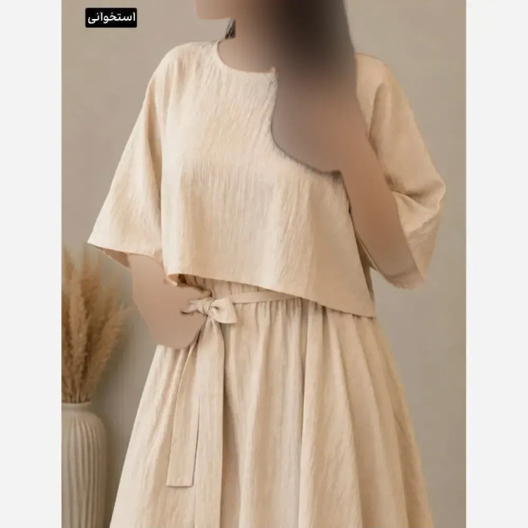 کت و شلوار زنانه مدل عروسک جنس مازراتی شلوار بگ سایز فری تا 48