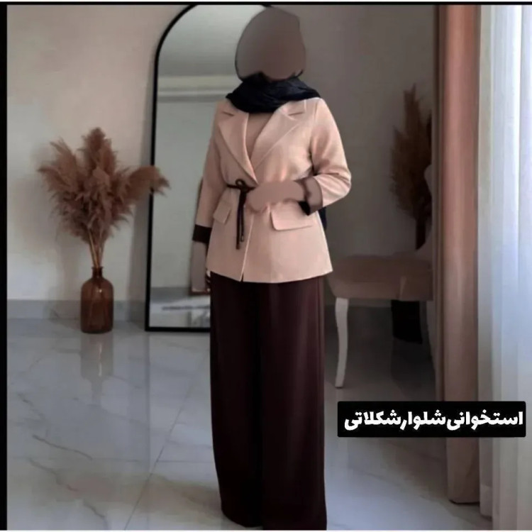 ست خنک شومیز و شلوار شانتون فری سایز غنچه