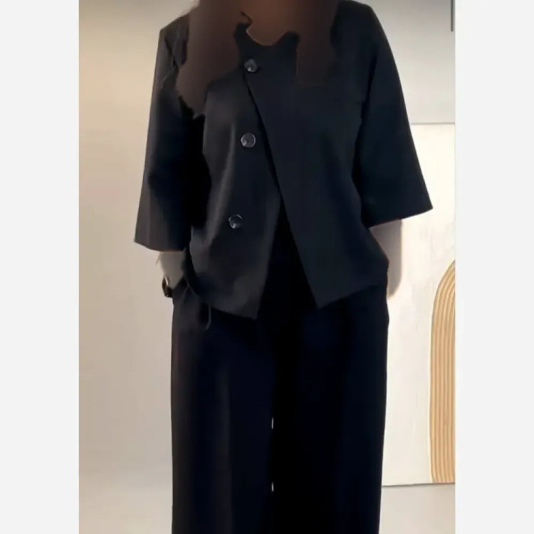 کت شلوار زنانه جنس مازراتی درجه یک مدل بگ بابونه