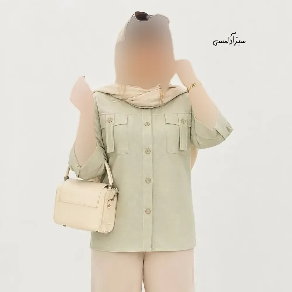 شومیز تابستونی لینن جیب بندی زنانه