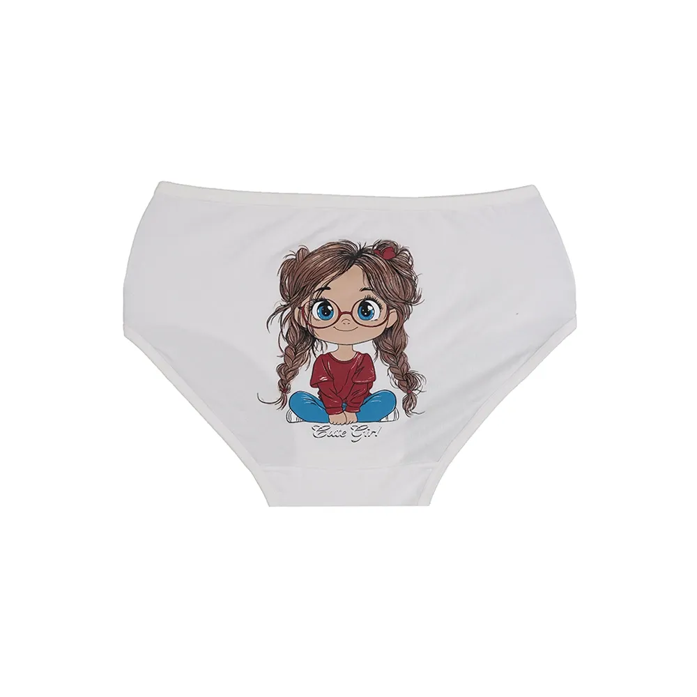 شورت اسلیپ زنانه نخی چاپی طرح دختر بچه برند بانو سایز 2XL