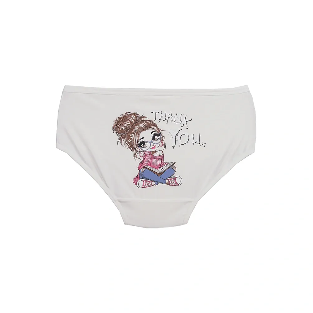 شورت زنانه اسلیپ نخی طرح نشسته کتاب به دست سایز XL برند بانو