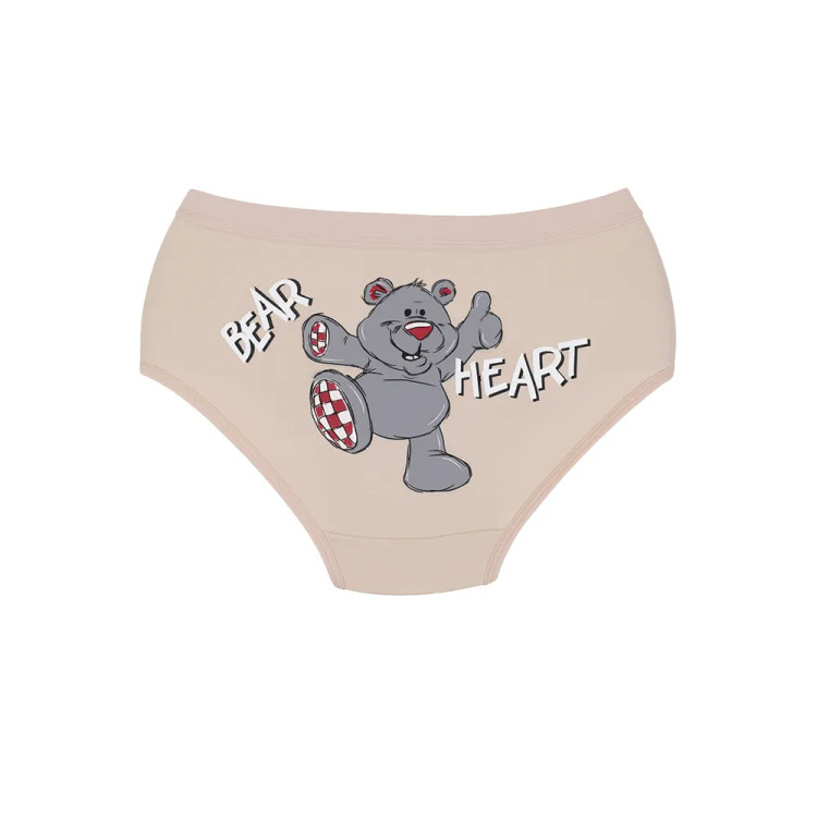 شورت زنانه اسلیپ نخی کش پهن طرح Bear Heart برند بانو سایز XL