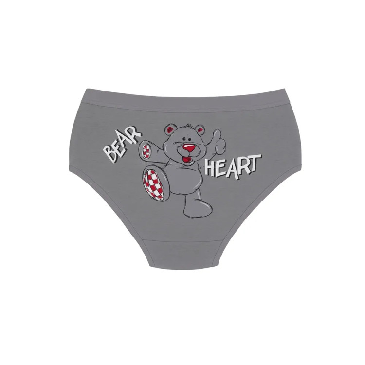 شورت زنانه اسلیپ نخی کش پهن طرح Bear Heart برند بانو سایز XL
