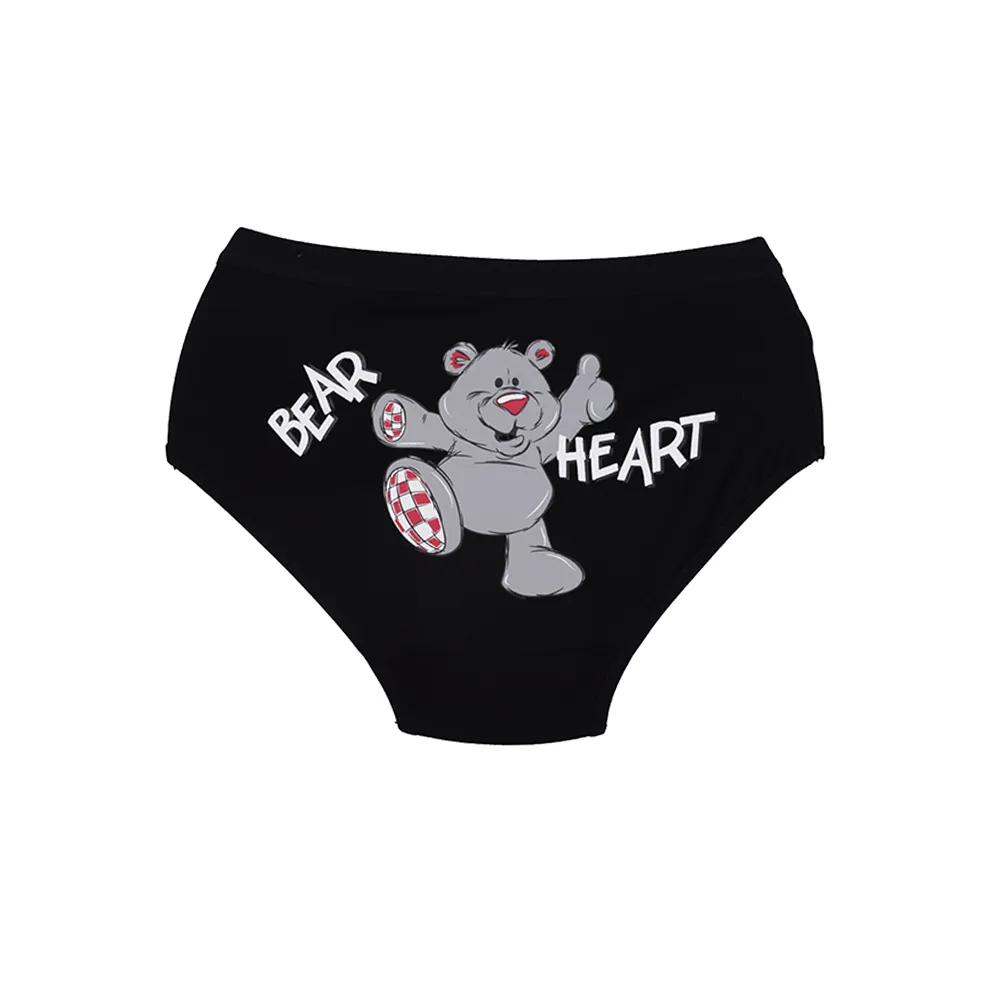 شورت زنانه اسلیپ نخی کش پهن طرح Bear Heart برند بانو سایز XL