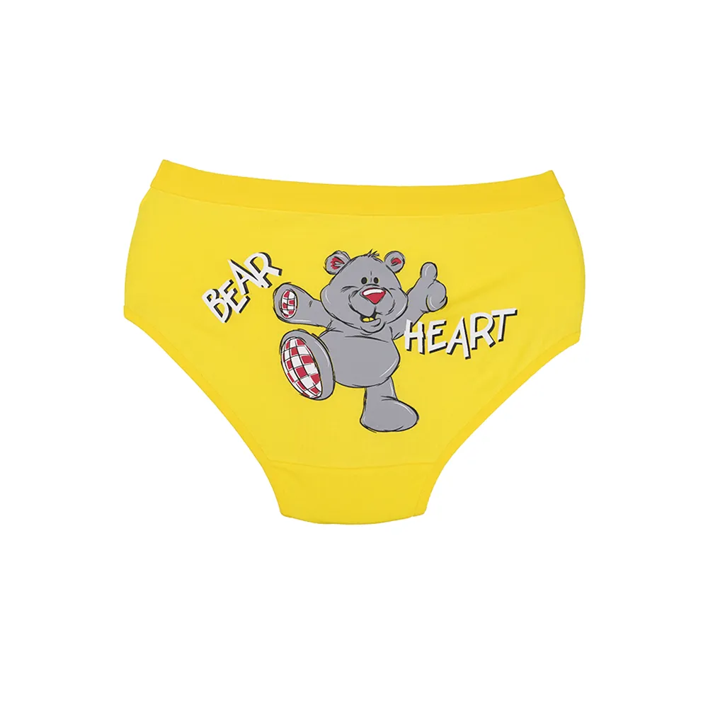 شورت زنانه اسلیپ نخی کش پهن طرح Bear Heart برند بانو سایز XL