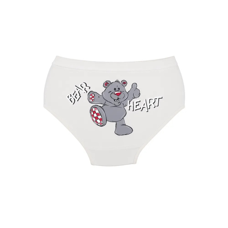 شورت زنانه اسلیپ نخی کش پهن طرح Bear Heart برند بانو سایز XL