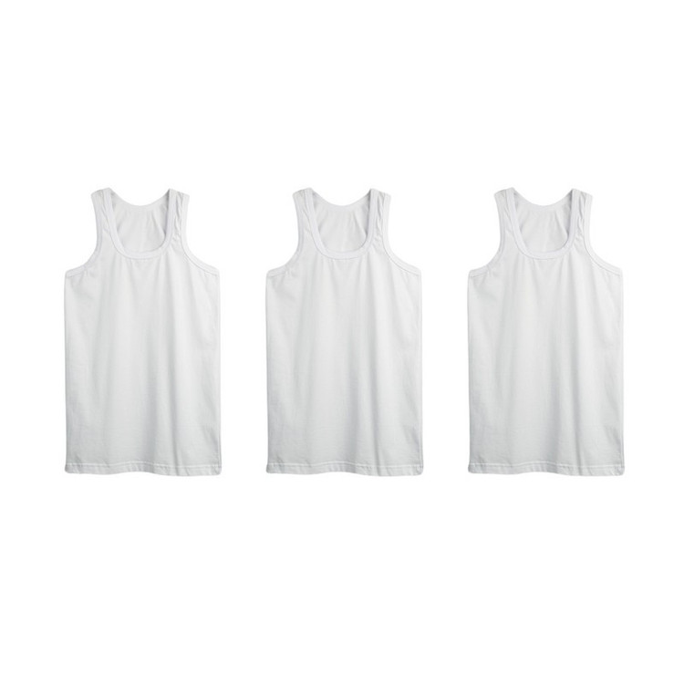 زیرپوش رکابی یقه گرد مردانه جناب مدل Tank Top-B بسته 3 عددی