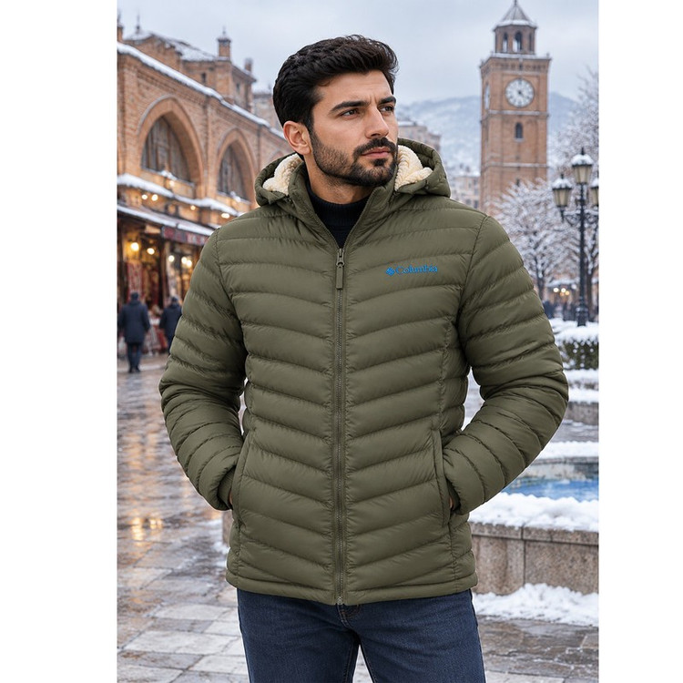 کاپشن کوتاه مردانه شمعی با زیپ مدل آیکان کد Da-Km-Az-Co-SA-2026-1012