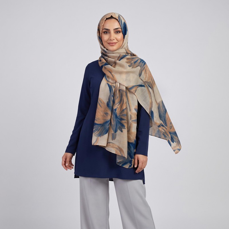شال زنانه مدل نخی مزونی جدید آبرنگی کد ana-2602