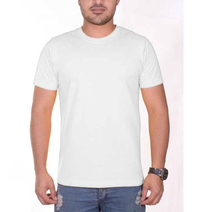 تی شرت مردانه سیمپل مدل sw3-White