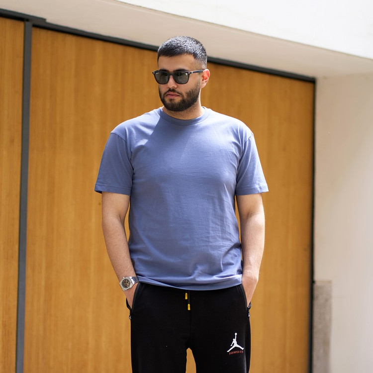 تی شرت اورسایز آستین کوتاه مردانه مدل 1086-155