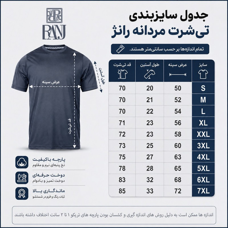 تیشرت آستین کوتاه مردانه رانژ مدل 21RA13D04M-660-01