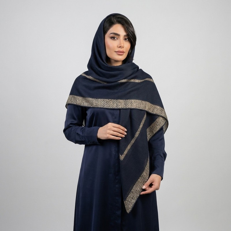 روسری زنانه مدل ژاکارد دست دوز
