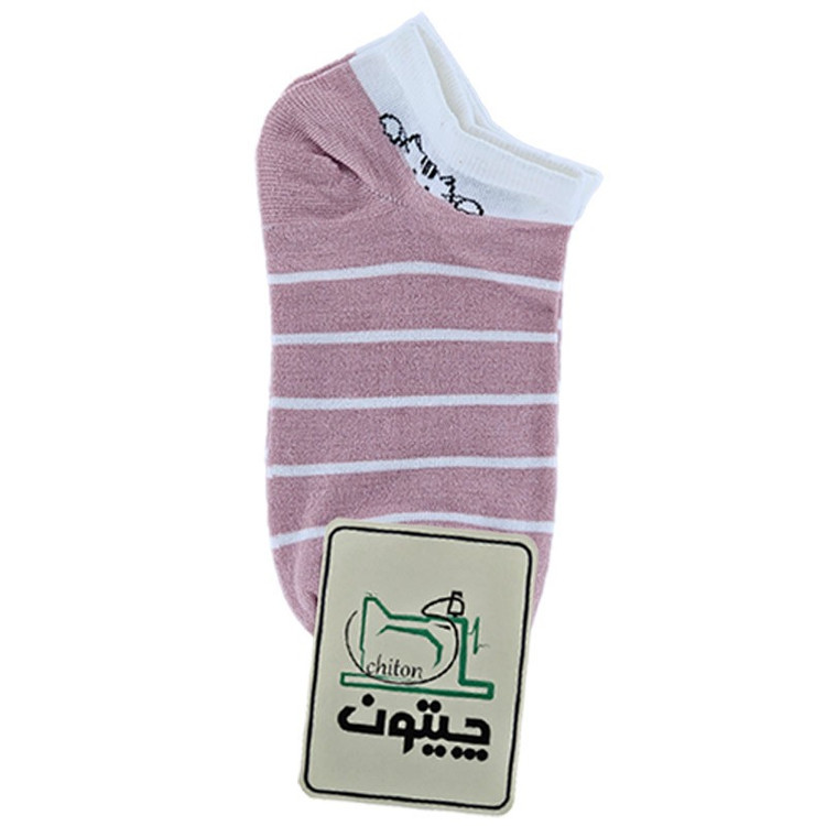 جوراب ساق کوتاه زنانه چیتون طرح گربه ای بسته 4 عددی