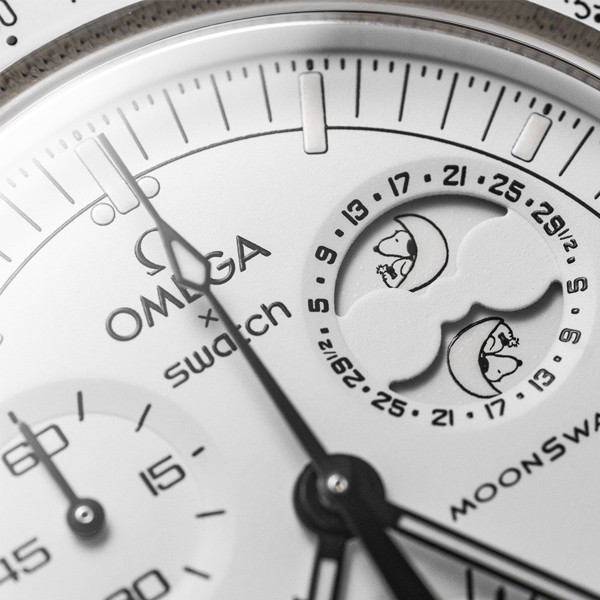 ساعت مچی عقربه ای مکانیکی مدل Omega x Swatch Mission To Moonphase Snoopy