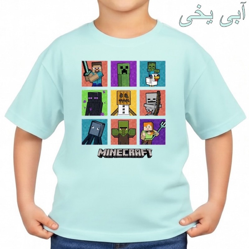 تی شرت آستین کوتاه بچگانه مدل ماینکرفت کد p7
