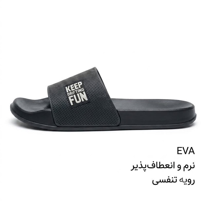 دمپایی مردانه مدل DRIFTING FUN-Bk