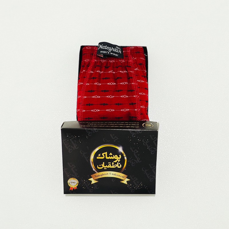 شورت مردانه پوشاک ناطقیان مدل پادار سوپر نخ پنبه کد 3