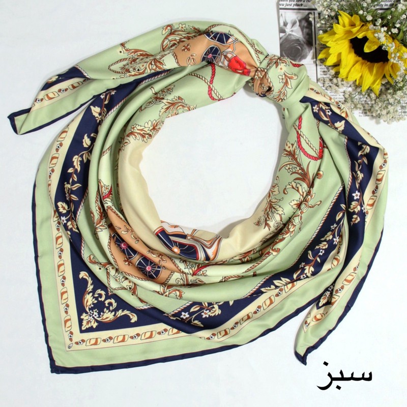 روسری زنانه آنالیا مدل ابریشم توییل بهاره کد 9802
