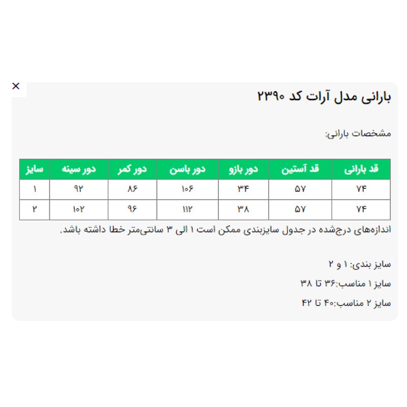 بارانی زنانه السانا مدل آرات کد 2390