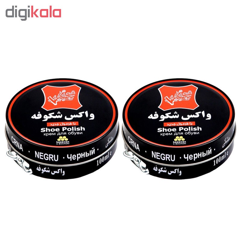 واکس کفش شکوفه کد 02 بسته 2 عددی