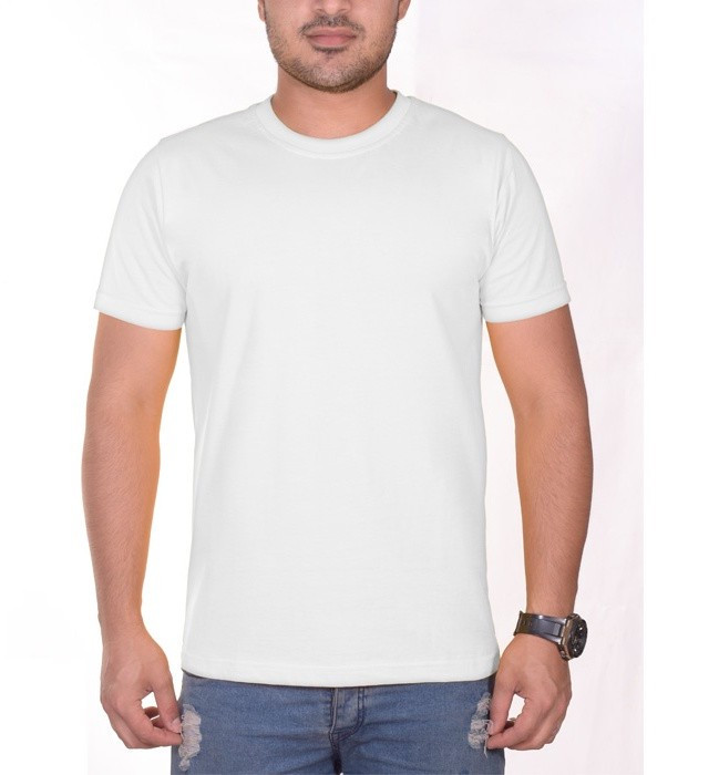 تی شرت مردانه سیمپل مدل sw3-White