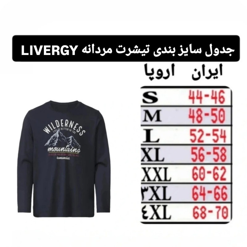 تیشرت آستین بلند مردانه لیورجی مدل Li 21340149