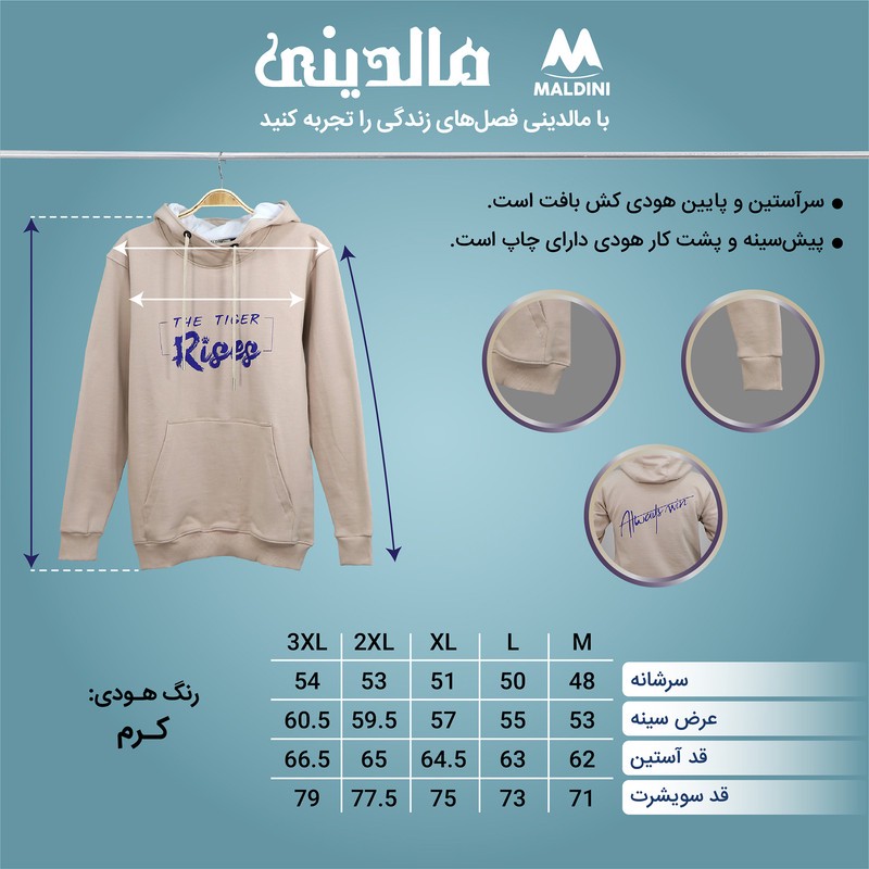 هودی مردانه مالدینی مدل Hi-119