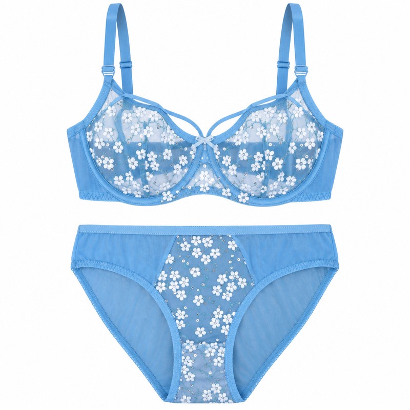 ست شورت و سوتین زنانه مدل گیپور شکوفه