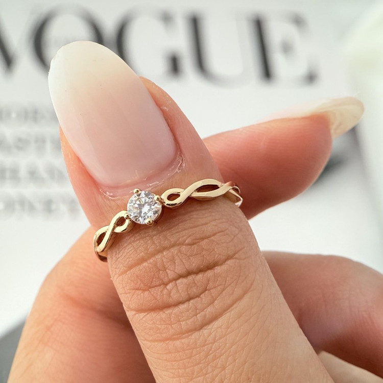 انگشتر زنانه تکنگین ژوپینگ مدل R00120