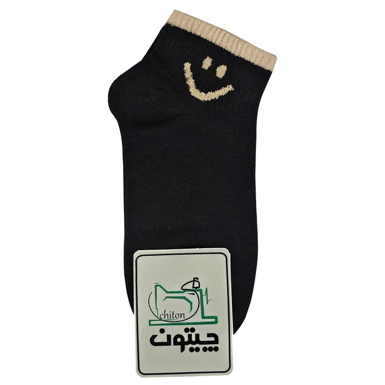 جوراب ساق کوتاه زنانه چیتون مدل لبخند نخی بسته 4 عددی