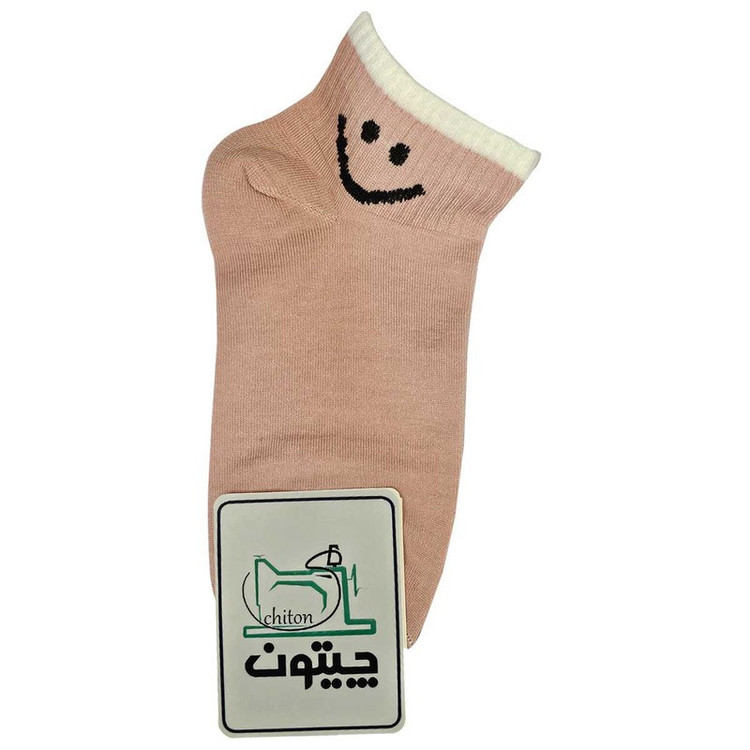 جوراب ساق کوتاه زنانه چیتون مدل لبخند نخی بسته 4 عددی
