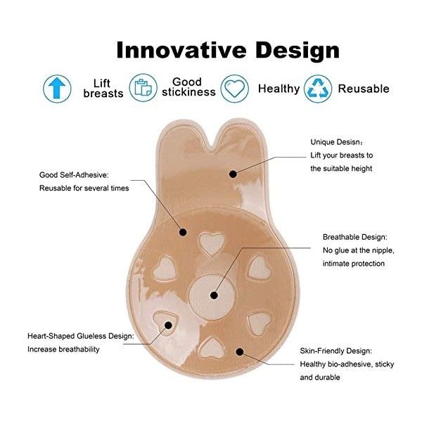 چسب لیفت سینه مدل MLN-L/XL بسته 2 عددی