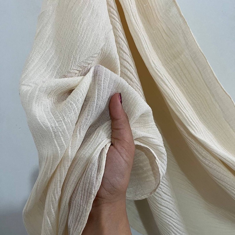 شال زنانه مدل نخی پلیسه برشکا مجلسی کد ۰۰۵۴