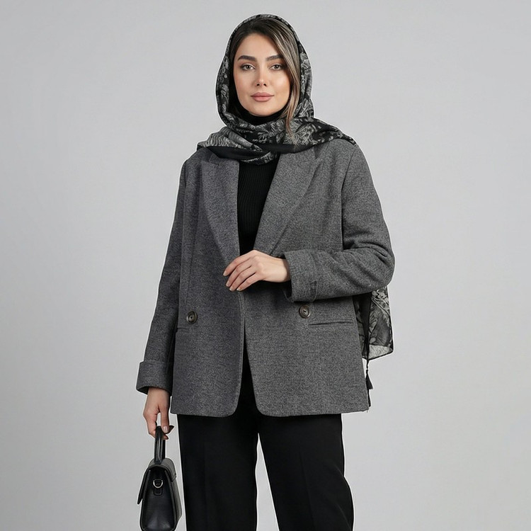پالتو زنانه السانا مدل برشید کد 2381