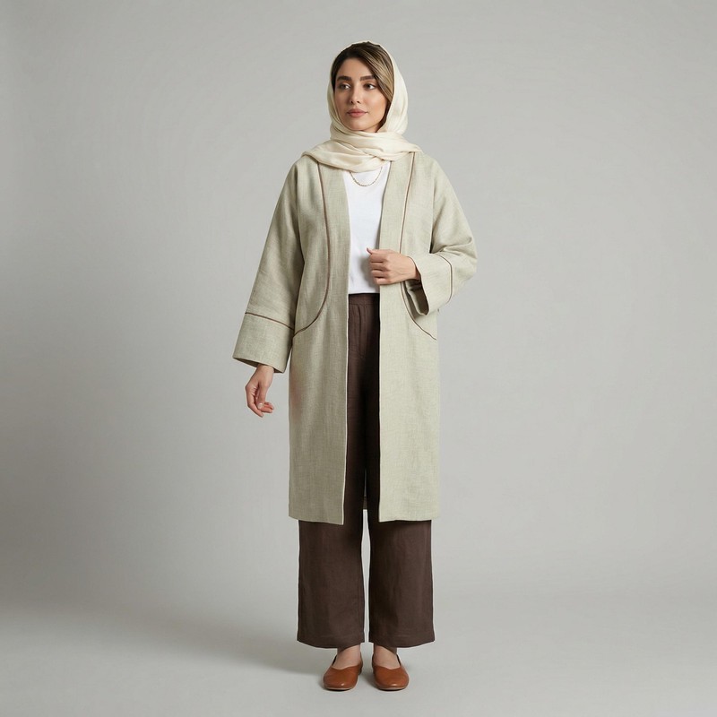 مانتو زنانه السانا مدل بردین کد 208905